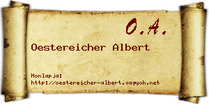 Oestereicher Albert névjegykártya