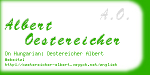 albert oestereicher business card